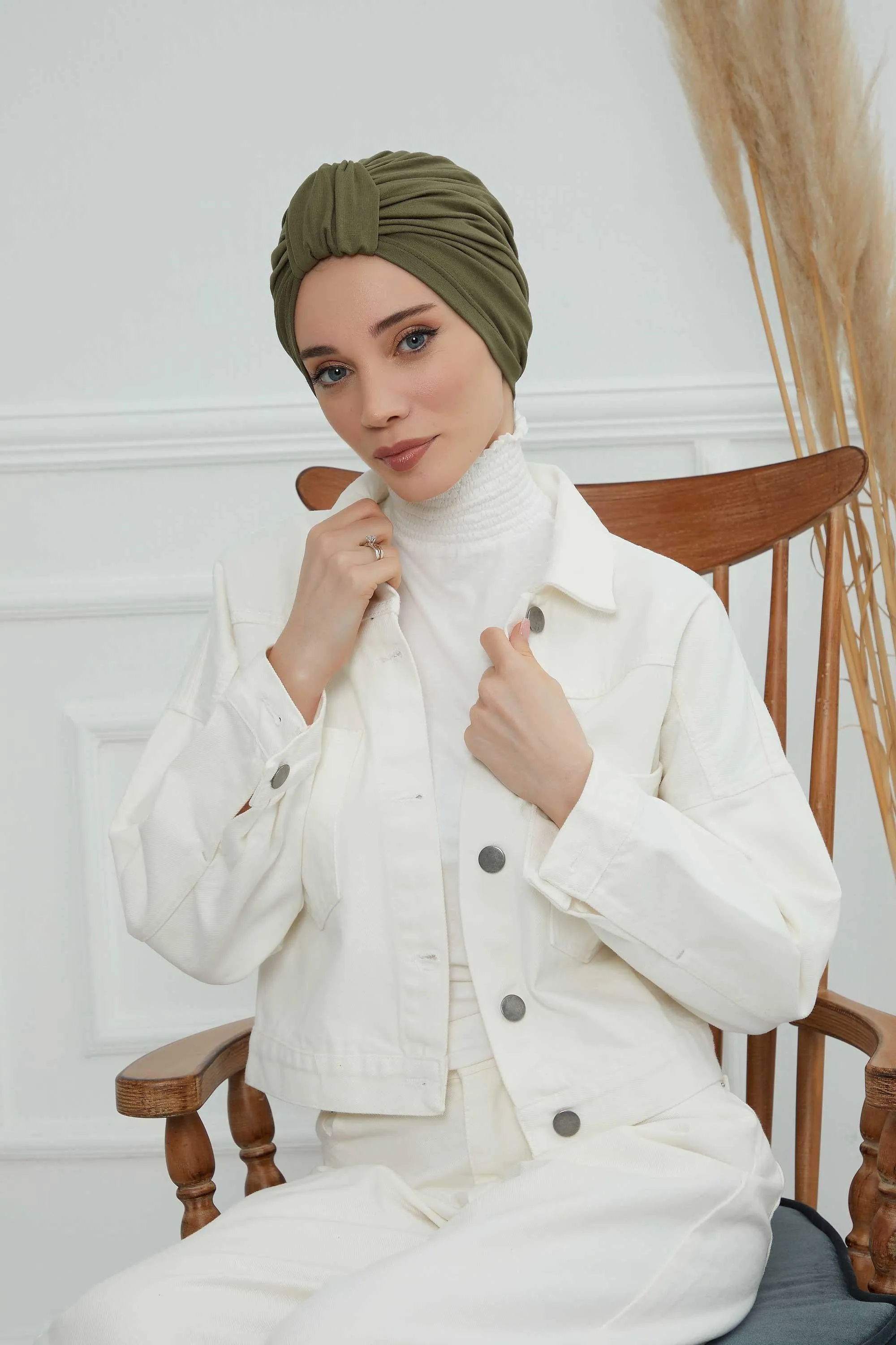 Chic Design Cotton Instant Turban Hijab for Women, Beautiful Pre-tied Turban Bonnet for Women, Trendy Fashionable Cancer Chemo Headwear,B-68