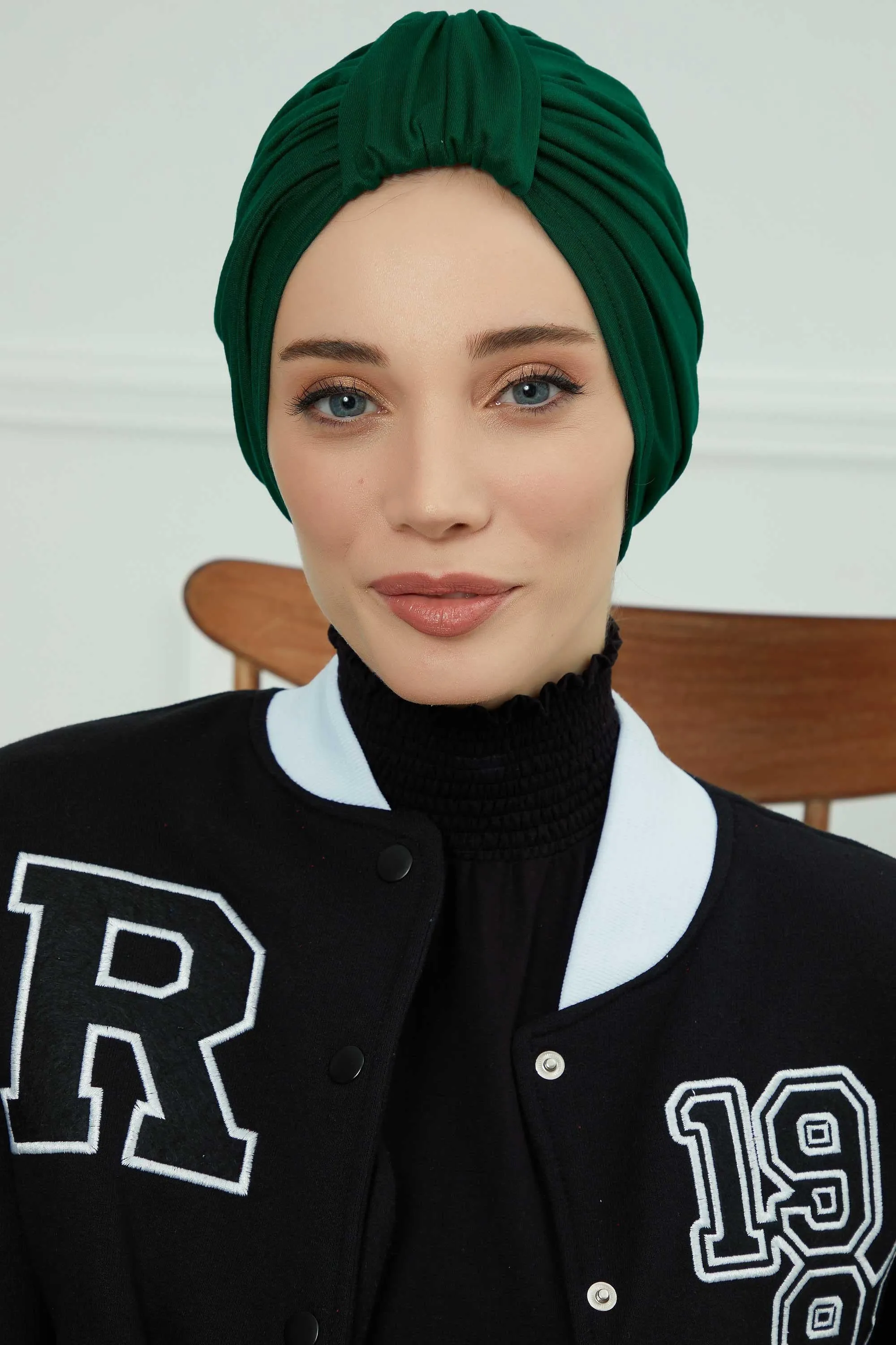 Chic Design Cotton Instant Turban Hijab for Women, Beautiful Pre-tied Turban Bonnet for Women, Trendy Fashionable Cancer Chemo Headwear,B-68