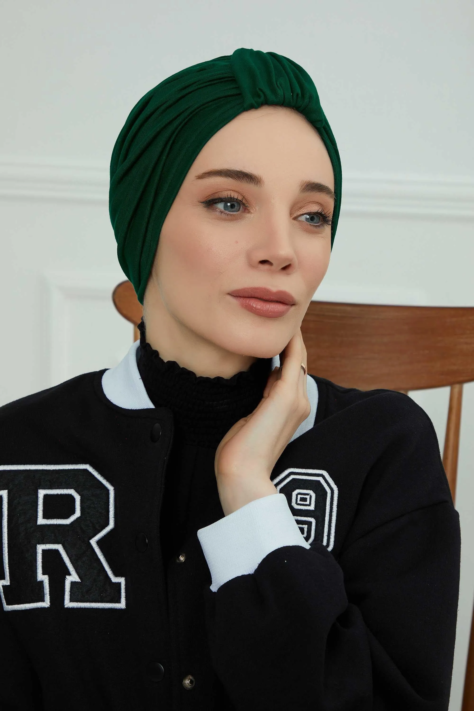 Chic Design Cotton Instant Turban Hijab for Women, Beautiful Pre-tied Turban Bonnet for Women, Trendy Fashionable Cancer Chemo Headwear,B-68