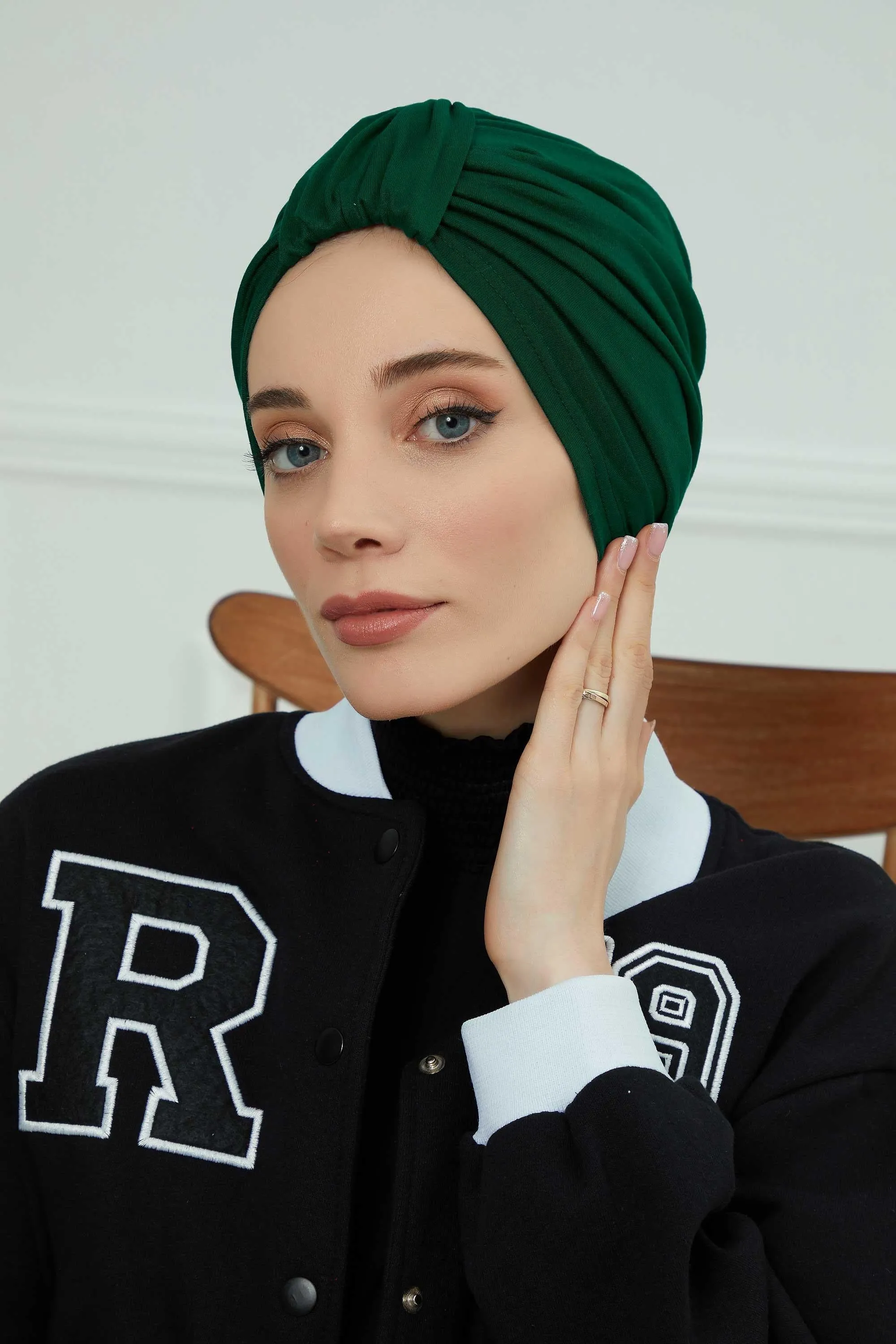 Chic Design Cotton Instant Turban Hijab for Women, Beautiful Pre-tied Turban Bonnet for Women, Trendy Fashionable Cancer Chemo Headwear,B-68