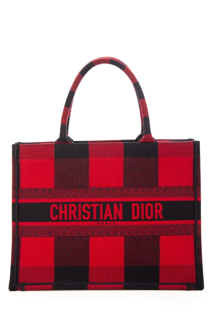 Christian Dior Red & Black Medium Book Tote