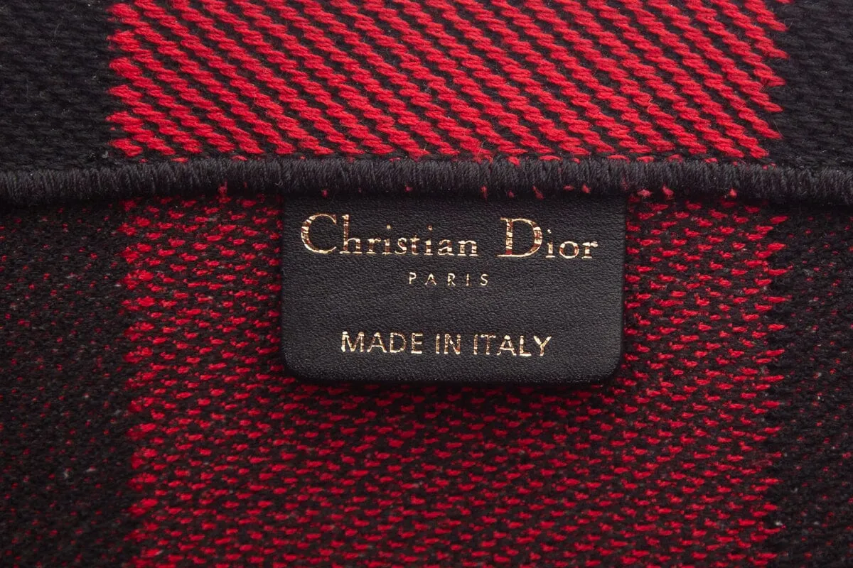 Christian Dior Red & Black Medium Book Tote