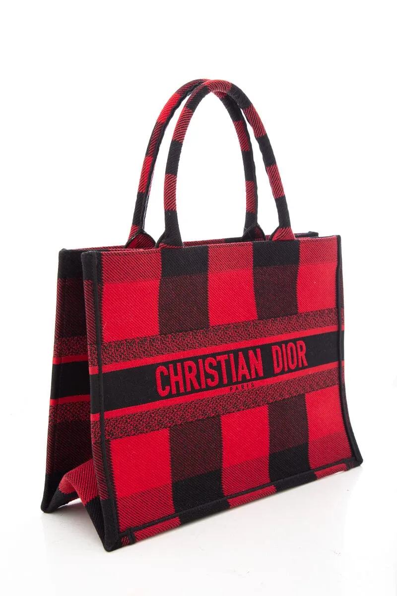 Christian Dior Red & Black Medium Book Tote