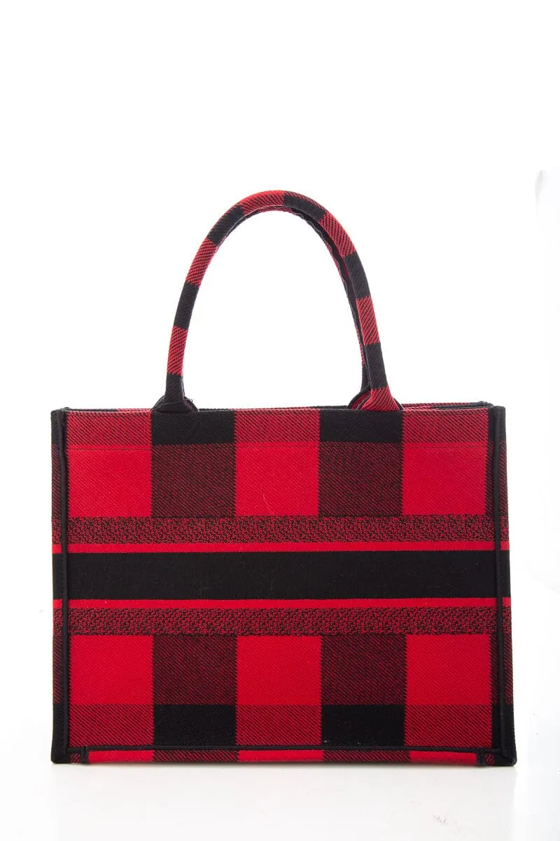 Christian Dior Red & Black Medium Book Tote