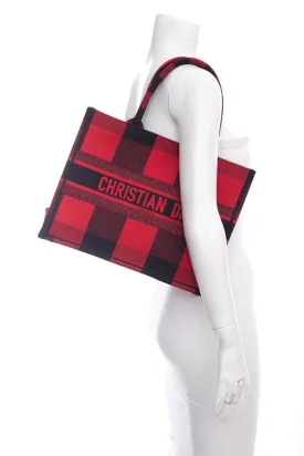 Christian Dior Red & Black Medium Book Tote