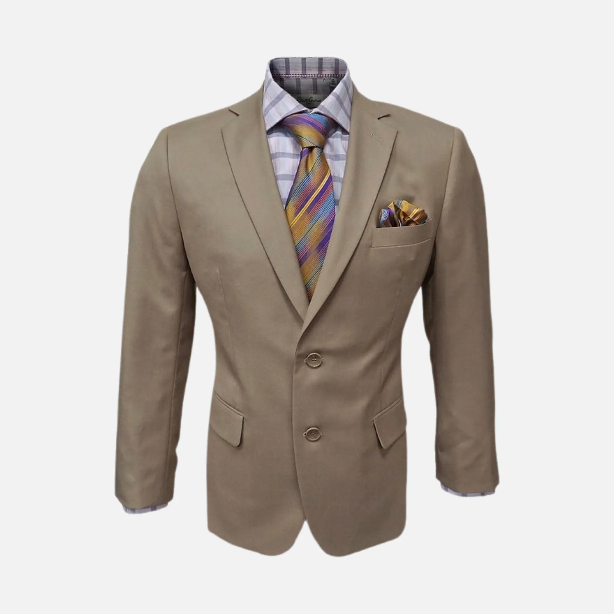 Clearance | Mens 100% Wool Suit | Camel