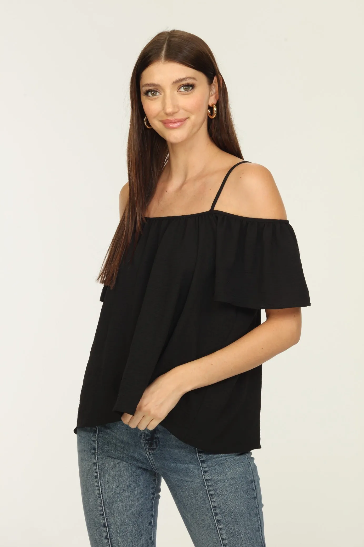 Cold Shoulder Tank | Black