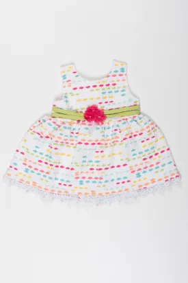 Colorful Confetti Cotton Frock for Joyful Baby Girl Moments