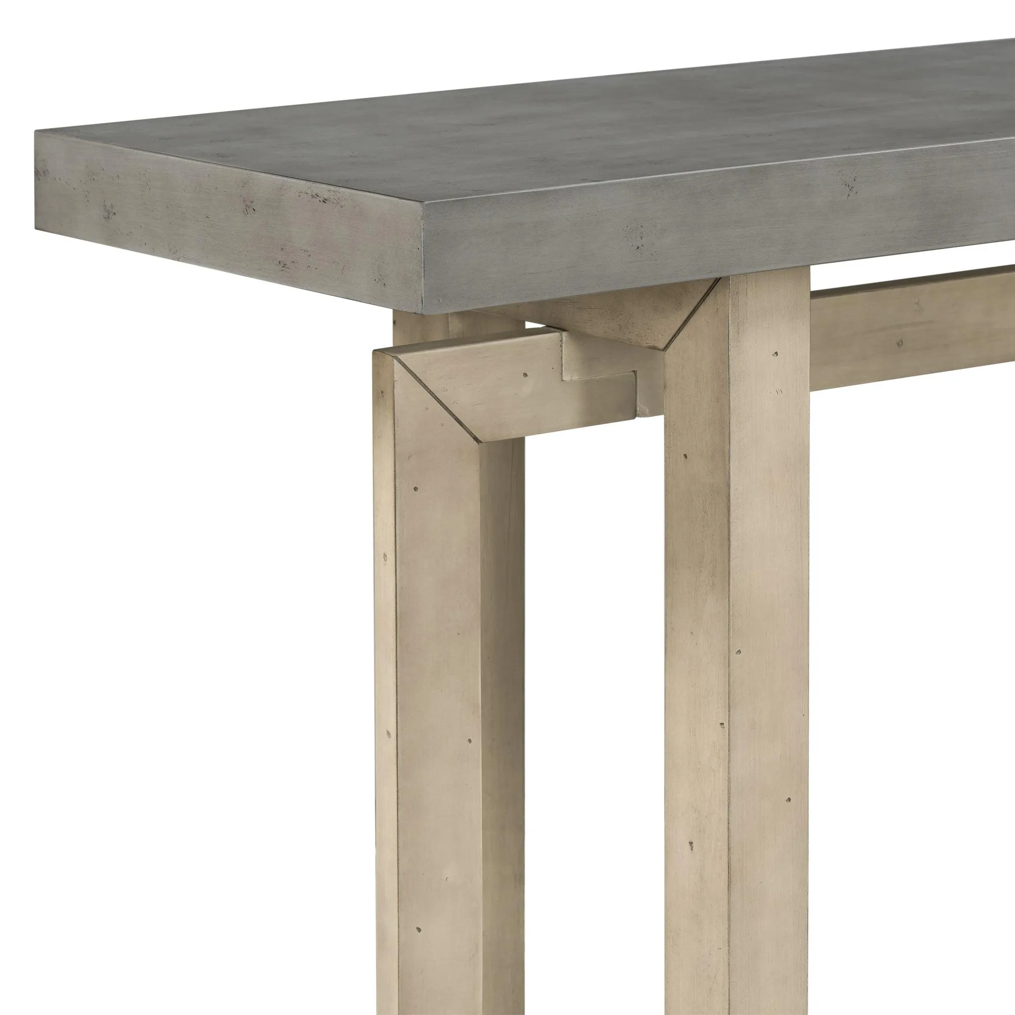 Contemporary Console Table with Wood Top, Extra Long for Entryway and Hallway