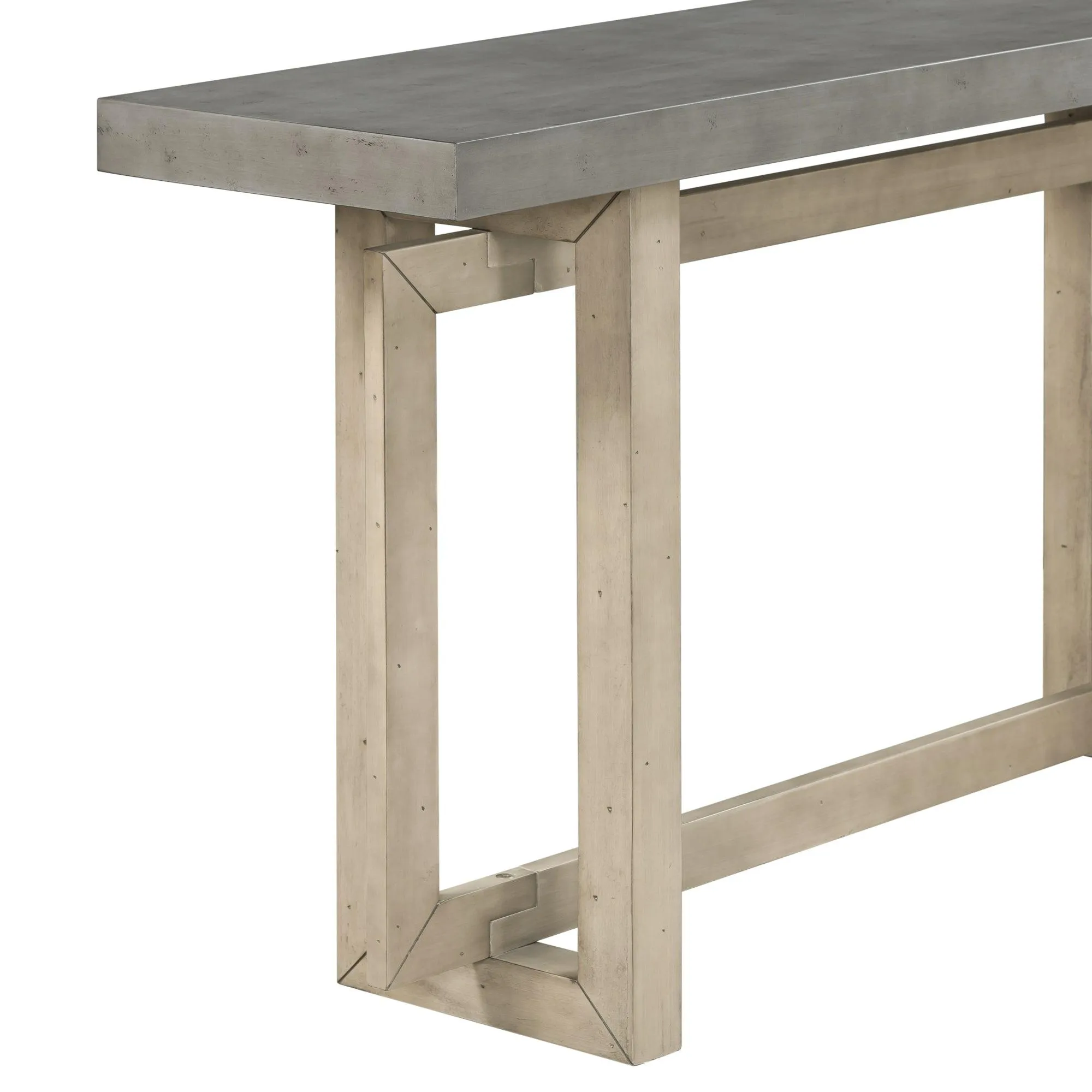 Contemporary Console Table with Wood Top, Extra Long for Entryway and Hallway