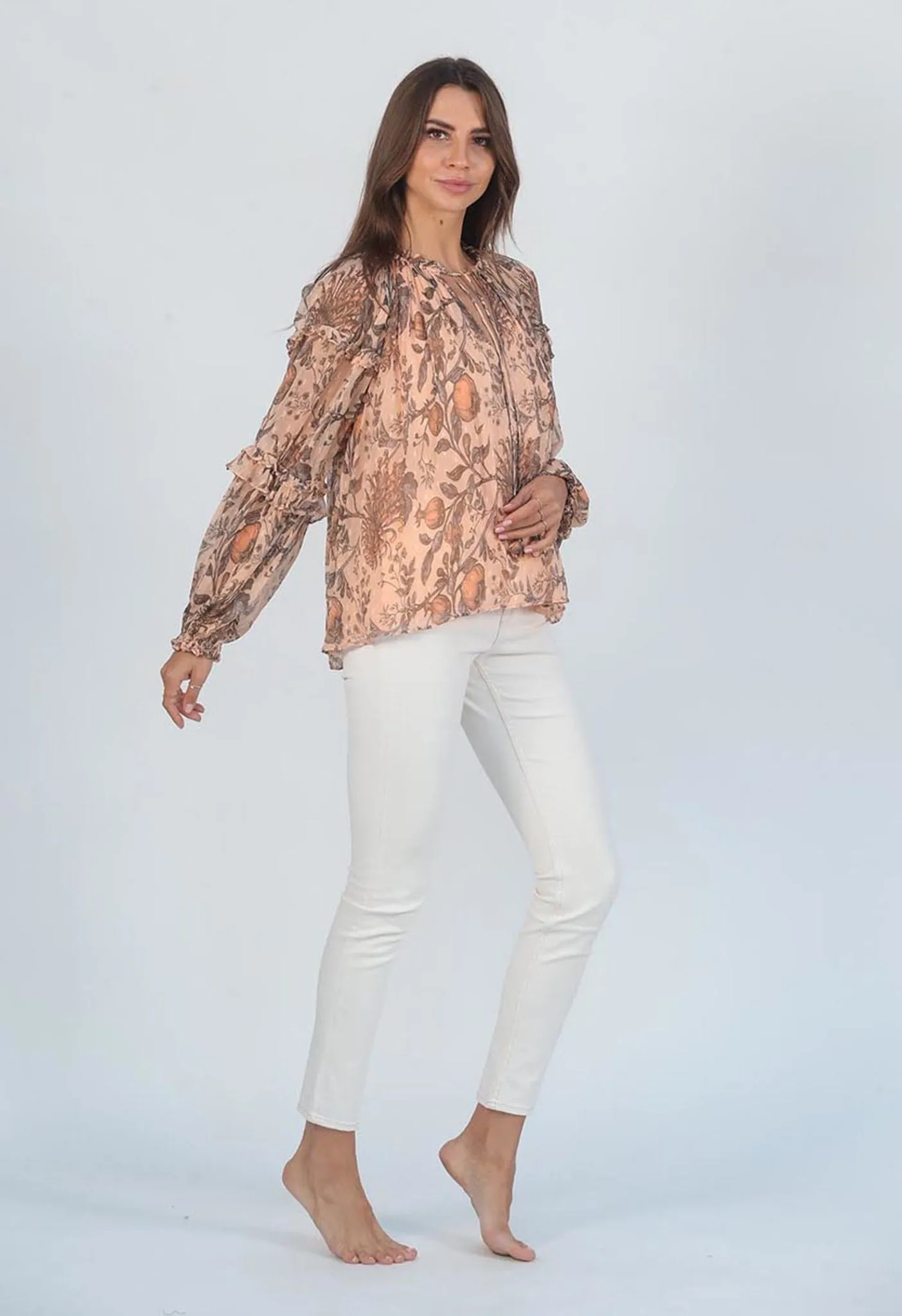 CORDELIA - PRINTED CHIFFON TOP