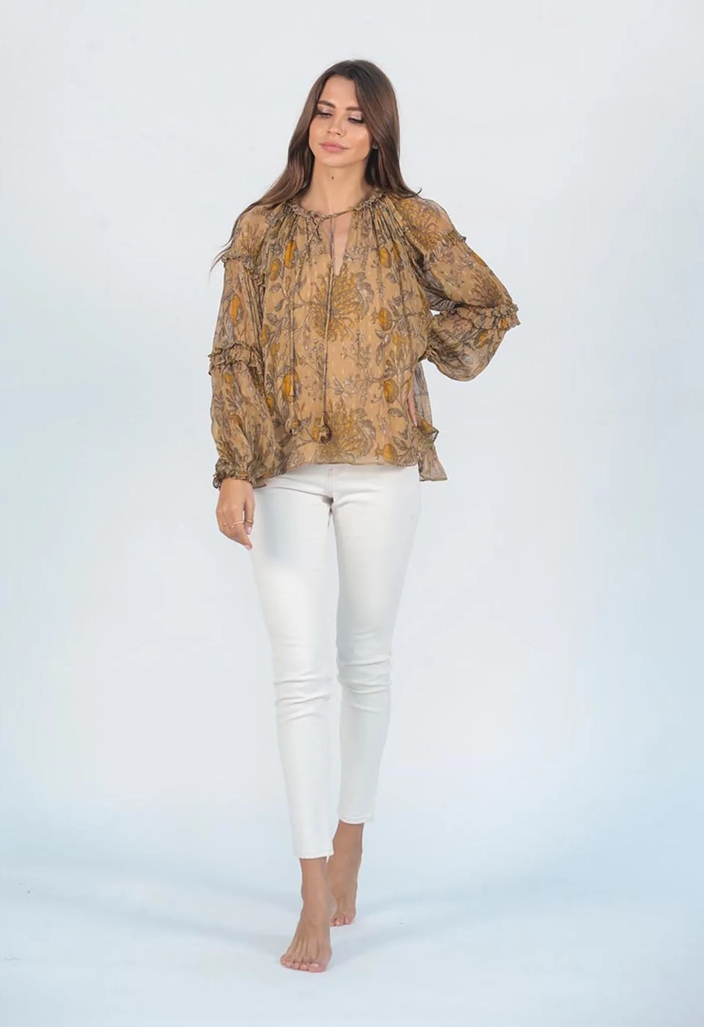 CORDELIA - PRINTED CHIFFON TOP