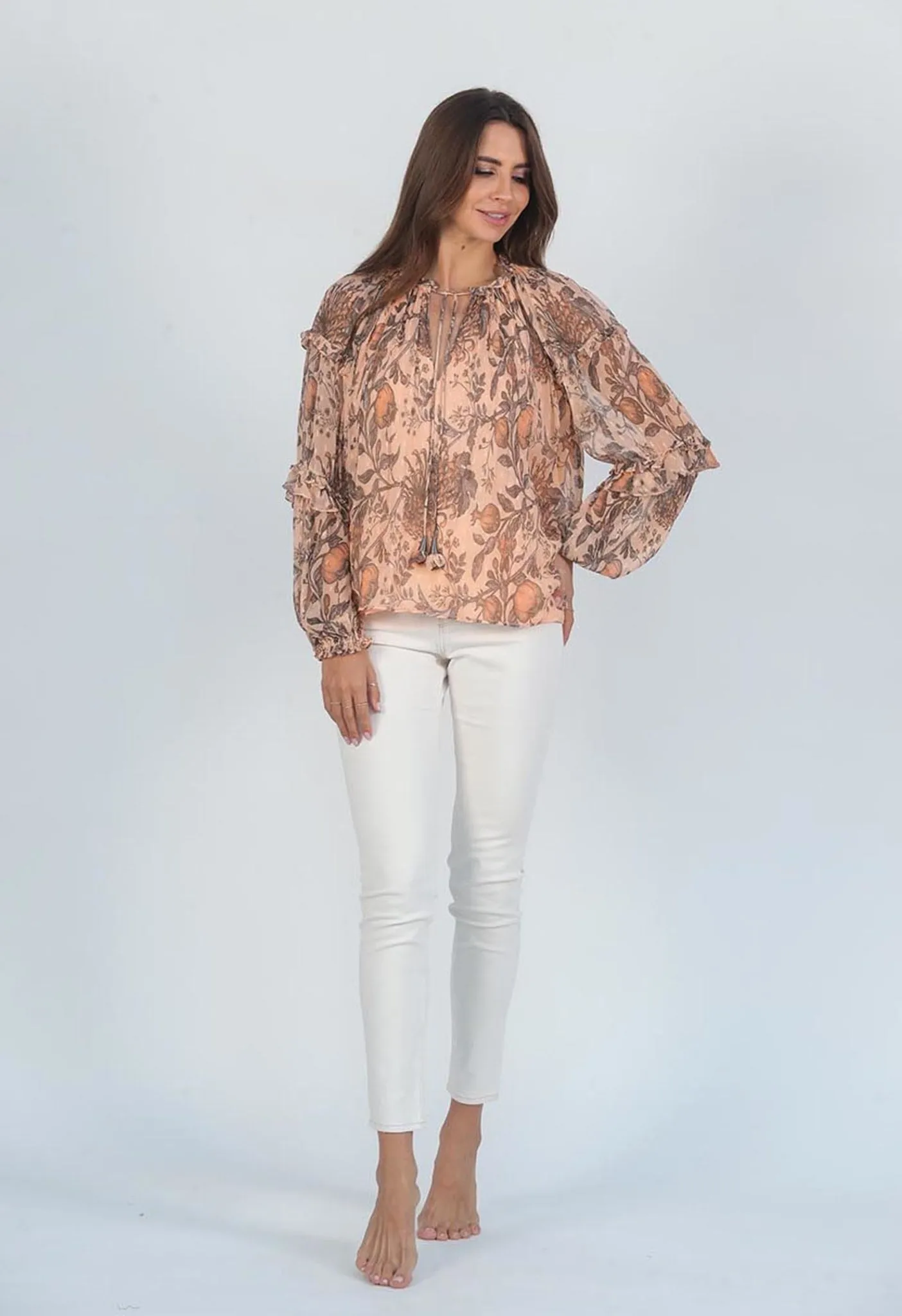 CORDELIA - PRINTED CHIFFON TOP