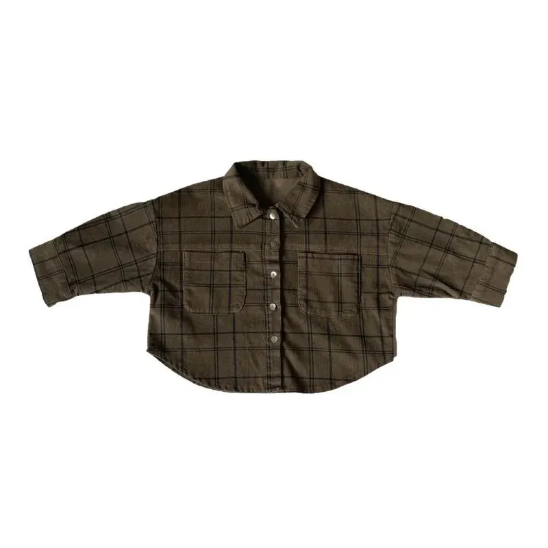 Cozy Cream & Grey Checked Flannel Shirt for Boys