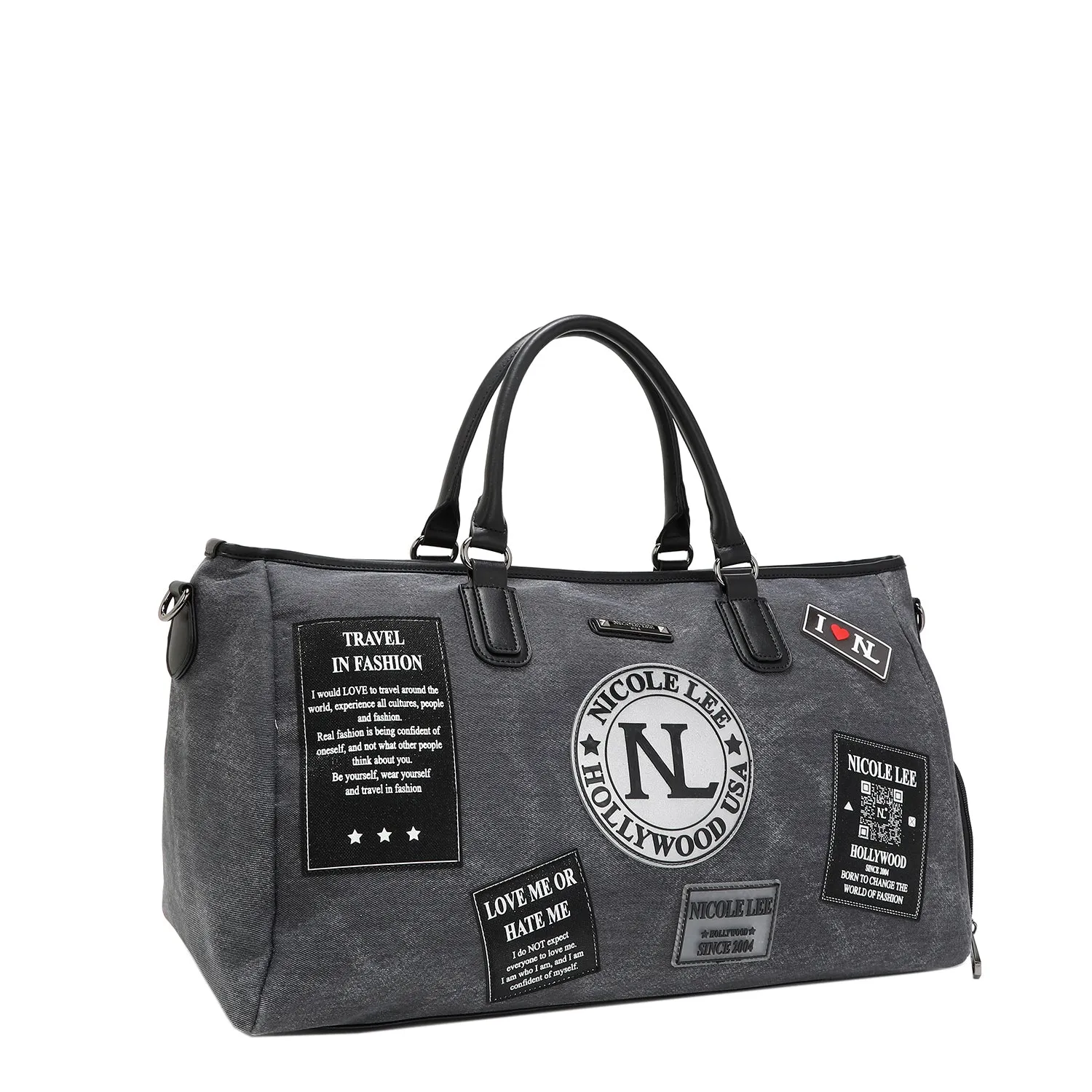 DENIM PATCH DUFFEL