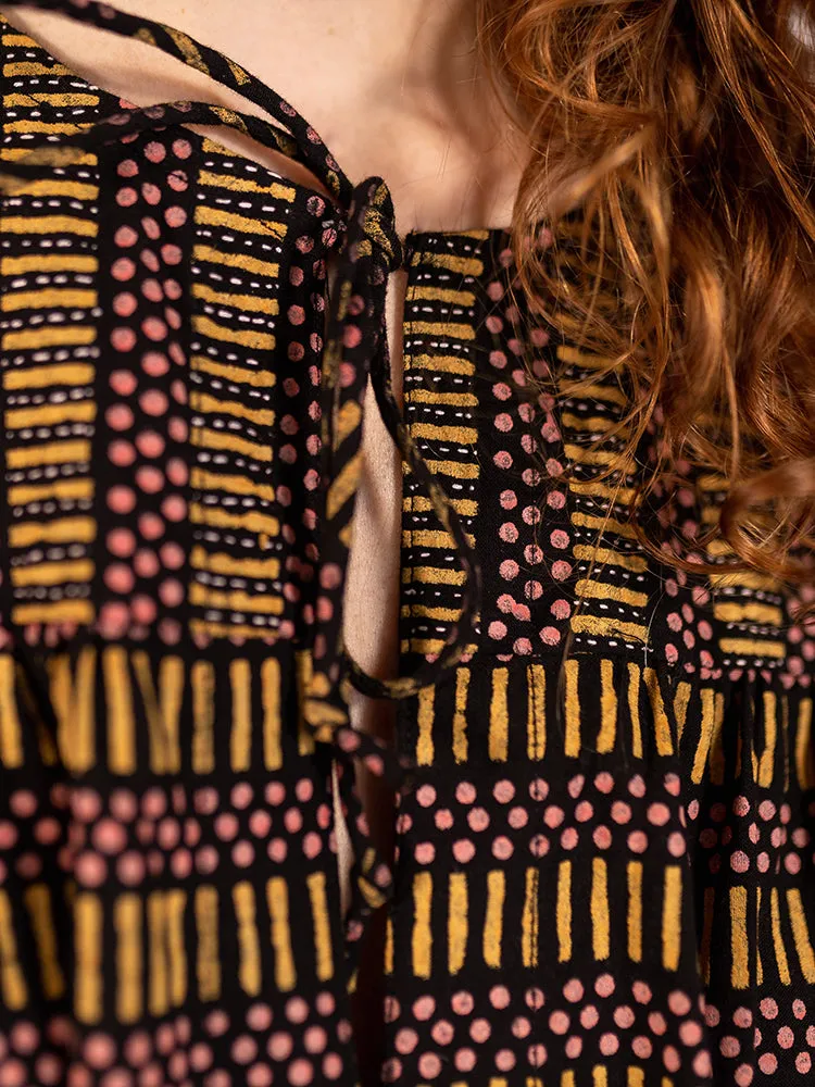 Devi Blouse - Dots And Dashes Yellow