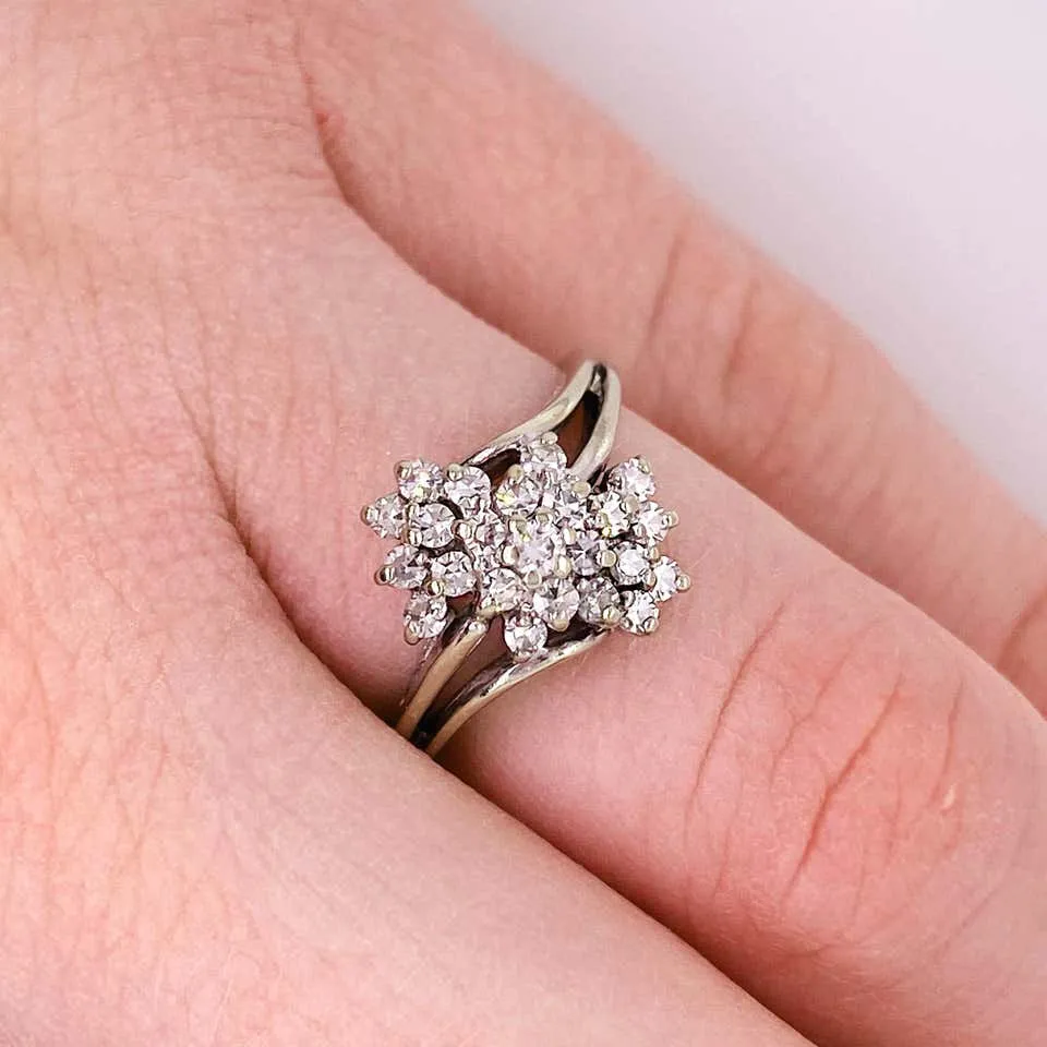 Diamond Cluster Ring