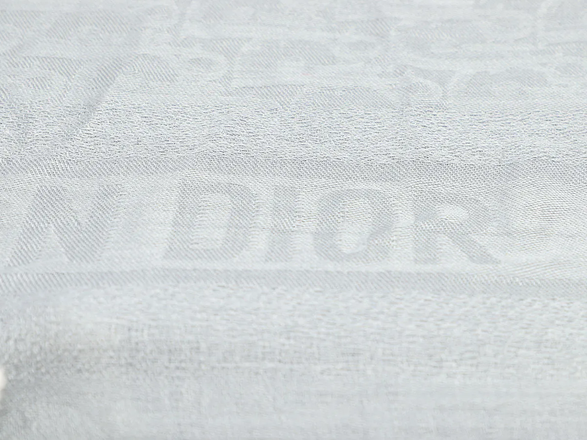 Dior Gray Cannage Cashmere Shawl