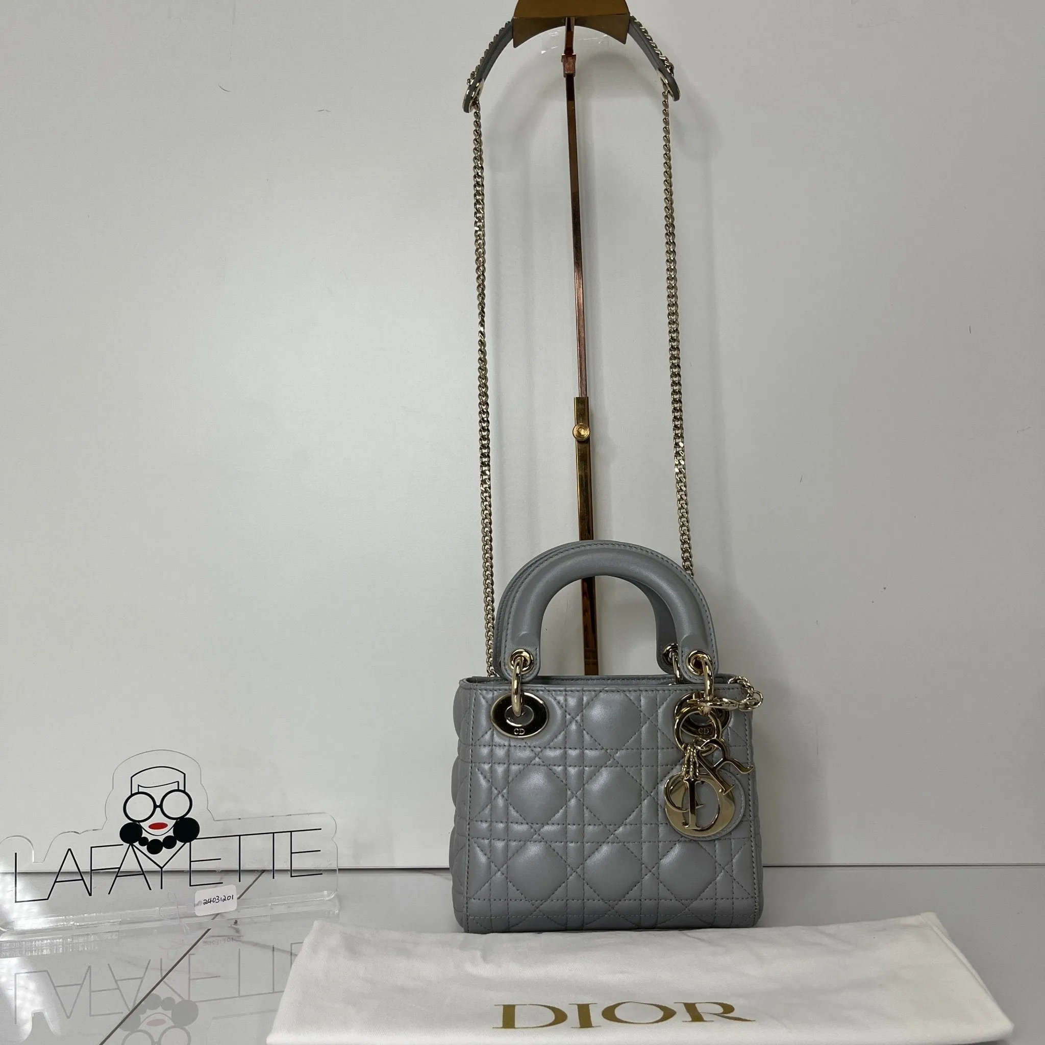 Dior Mini Lady Dior - Grey