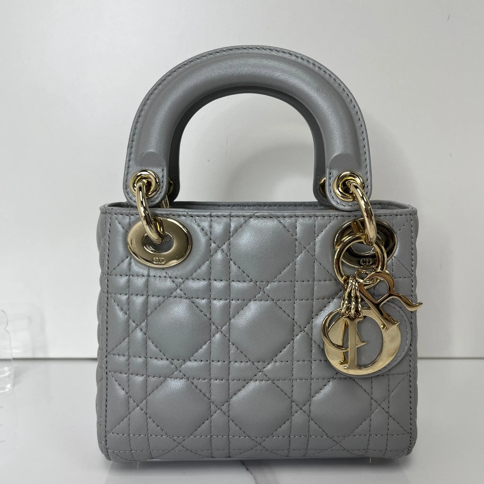 Dior Mini Lady Dior - Grey