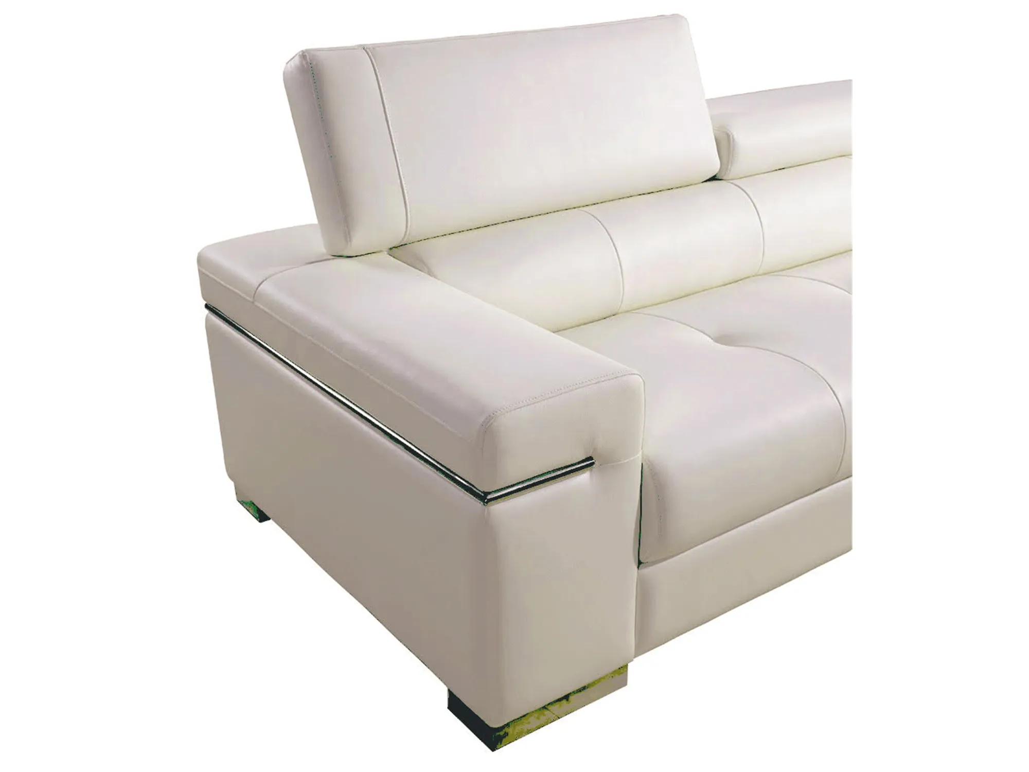 Downtown Leather Sofa In White