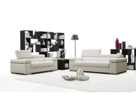 Downtown Leather Sofa In White