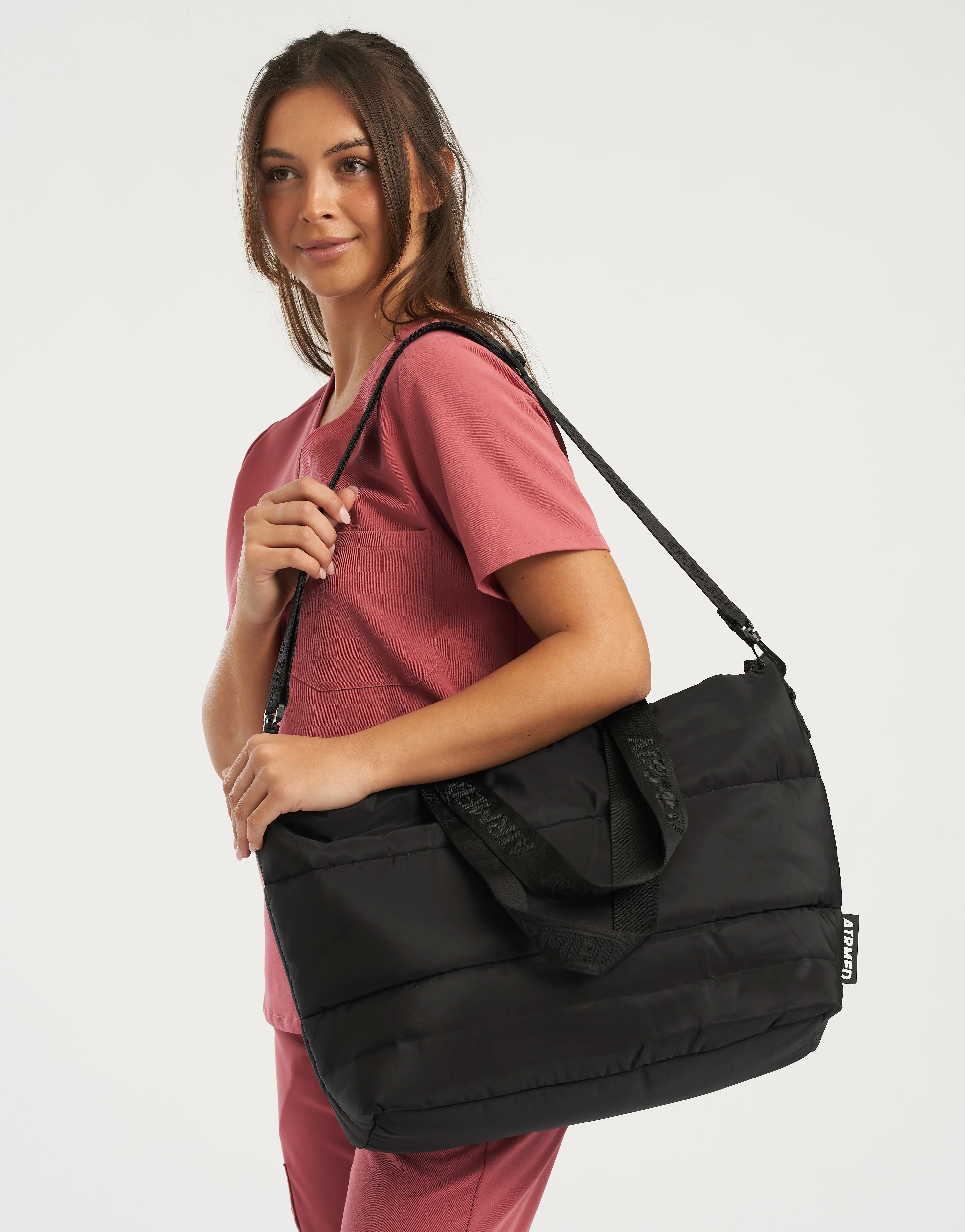 Essential Puffer Tote Bag - Black