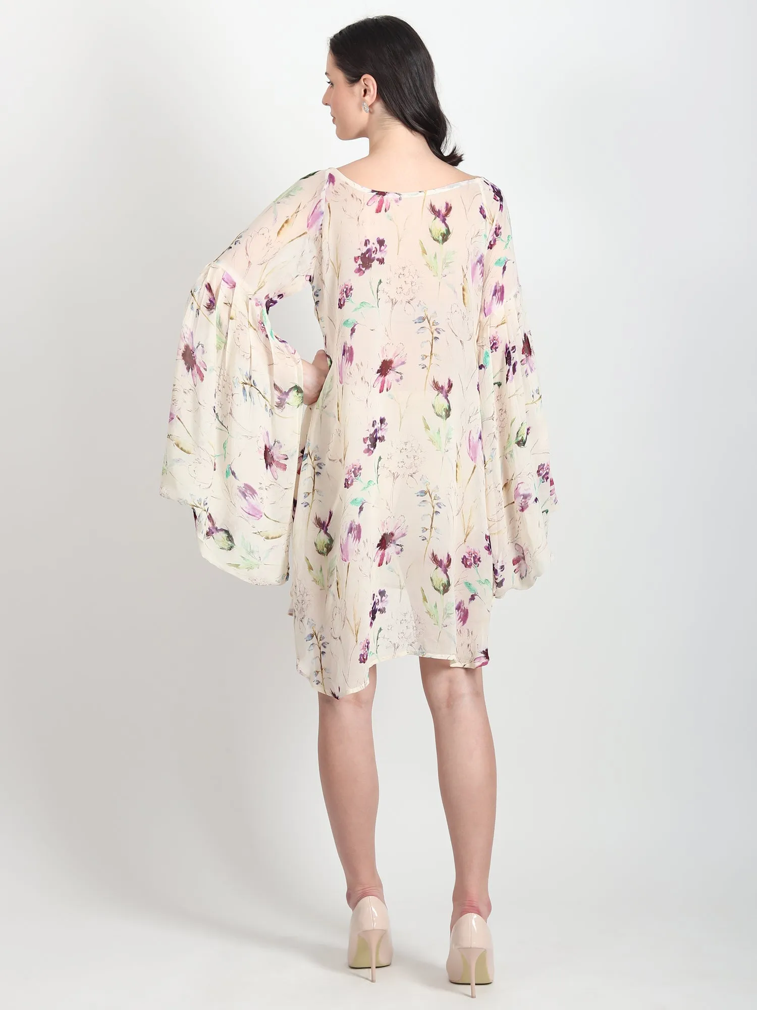 Fern Floral Printed Georgette Dress