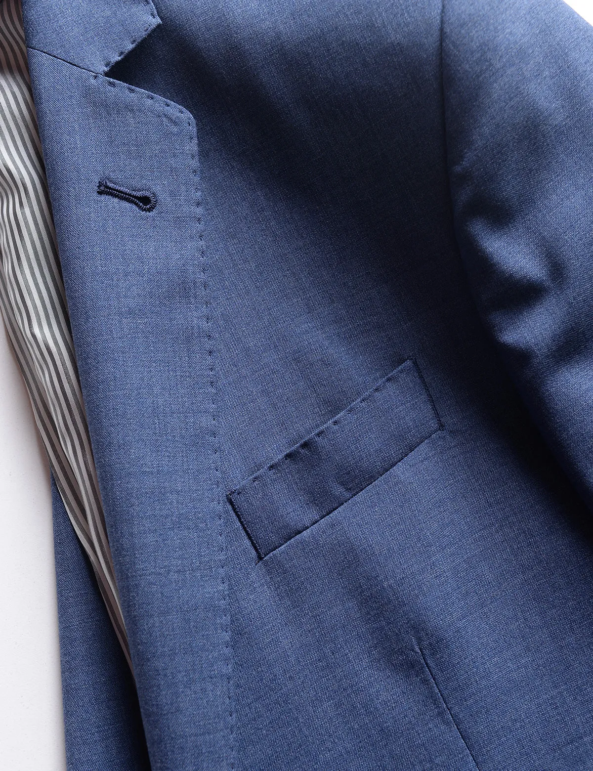 FINAL SALE: BKT50 Tailored Jacket in Heathered Wool - San Marino Blue