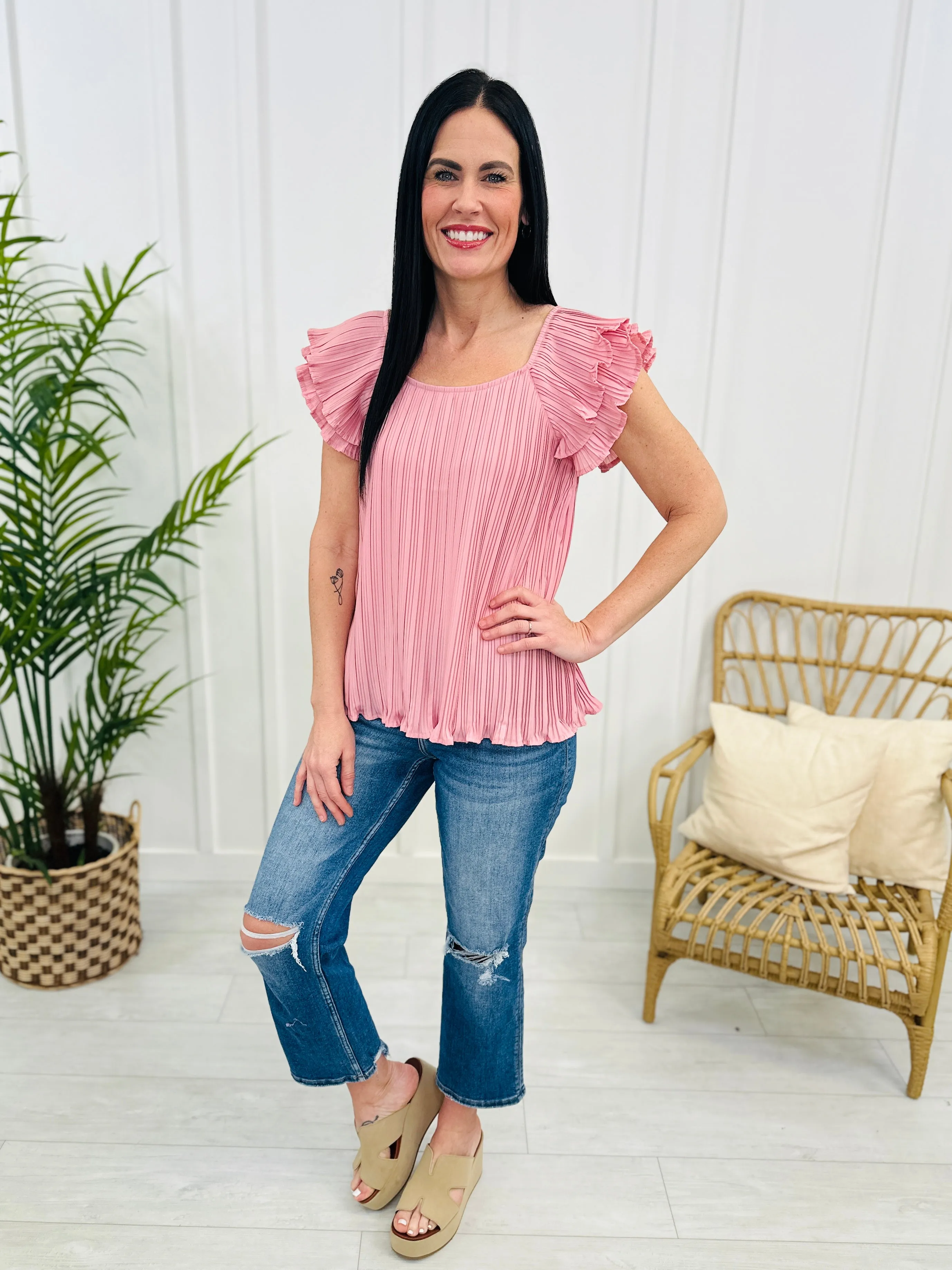 Flattering Style Top- Multiple Colors!