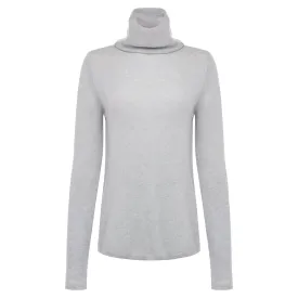 Flodden Roll Neck Cashmere Sweater - Silver Grey