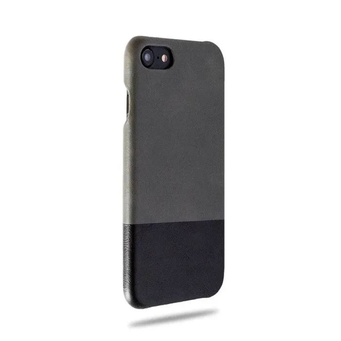 Fossil Gray & Crow Black iPhone SE 2 (2020) / iPhone 8 / iPhone 7 Leather Case