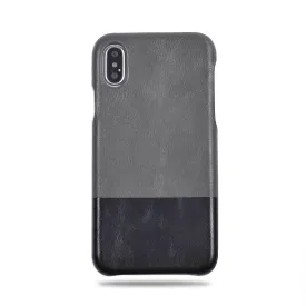 Fossil Gray & Crow Black iPhone Xs / iPhone X Leather Case