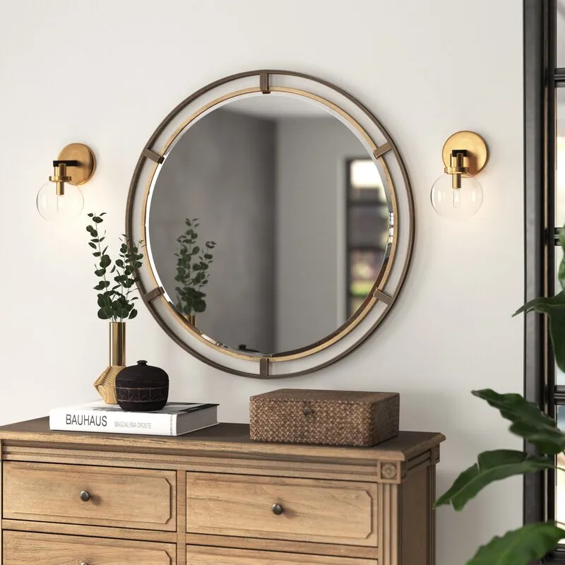 Germo Modern & Contemporary Round Beveled Accent Mirror