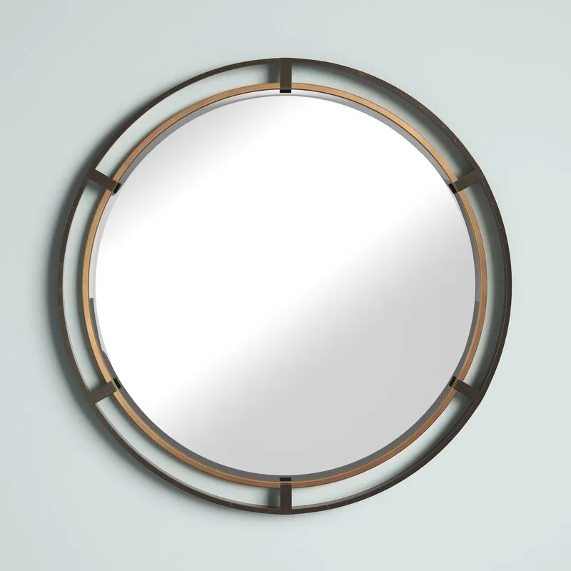 Germo Modern & Contemporary Round Beveled Accent Mirror