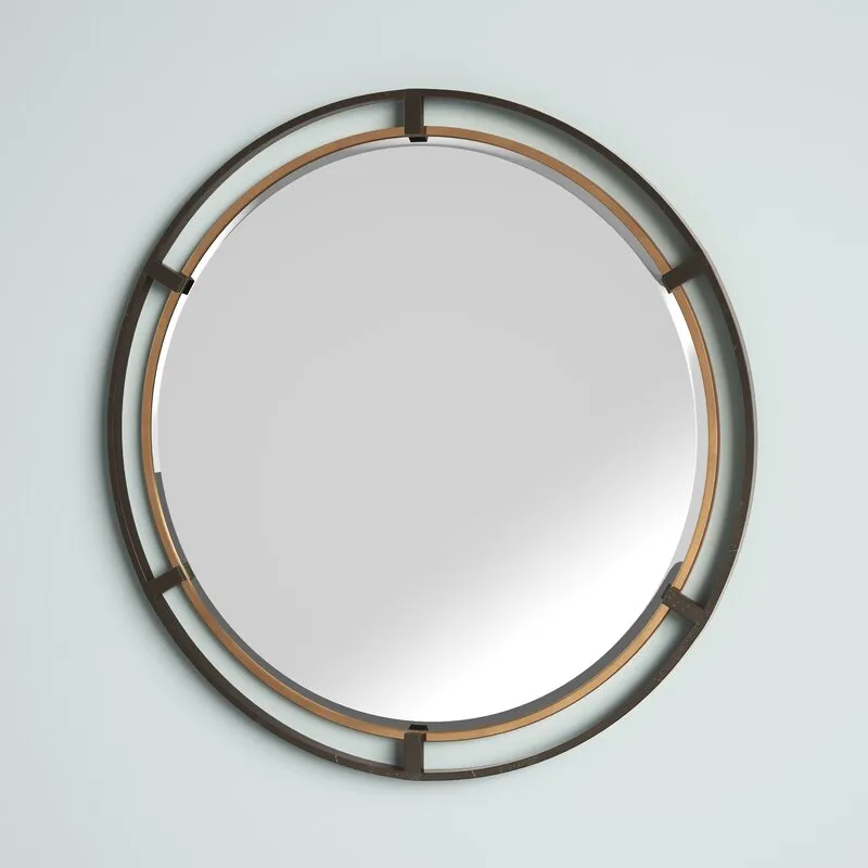 Germo Modern & Contemporary Round Beveled Accent Mirror