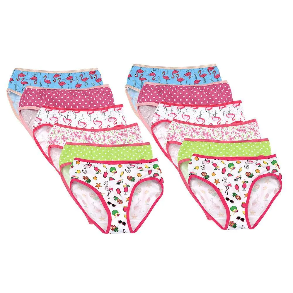 Girls' Cotton Briefs 12-pack | Size 3-8