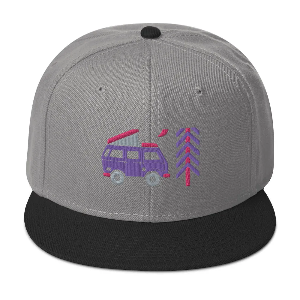 Go Outside Van & Moon Snapback Hat