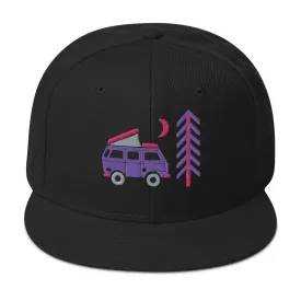 Go Outside Van & Moon Snapback Hat