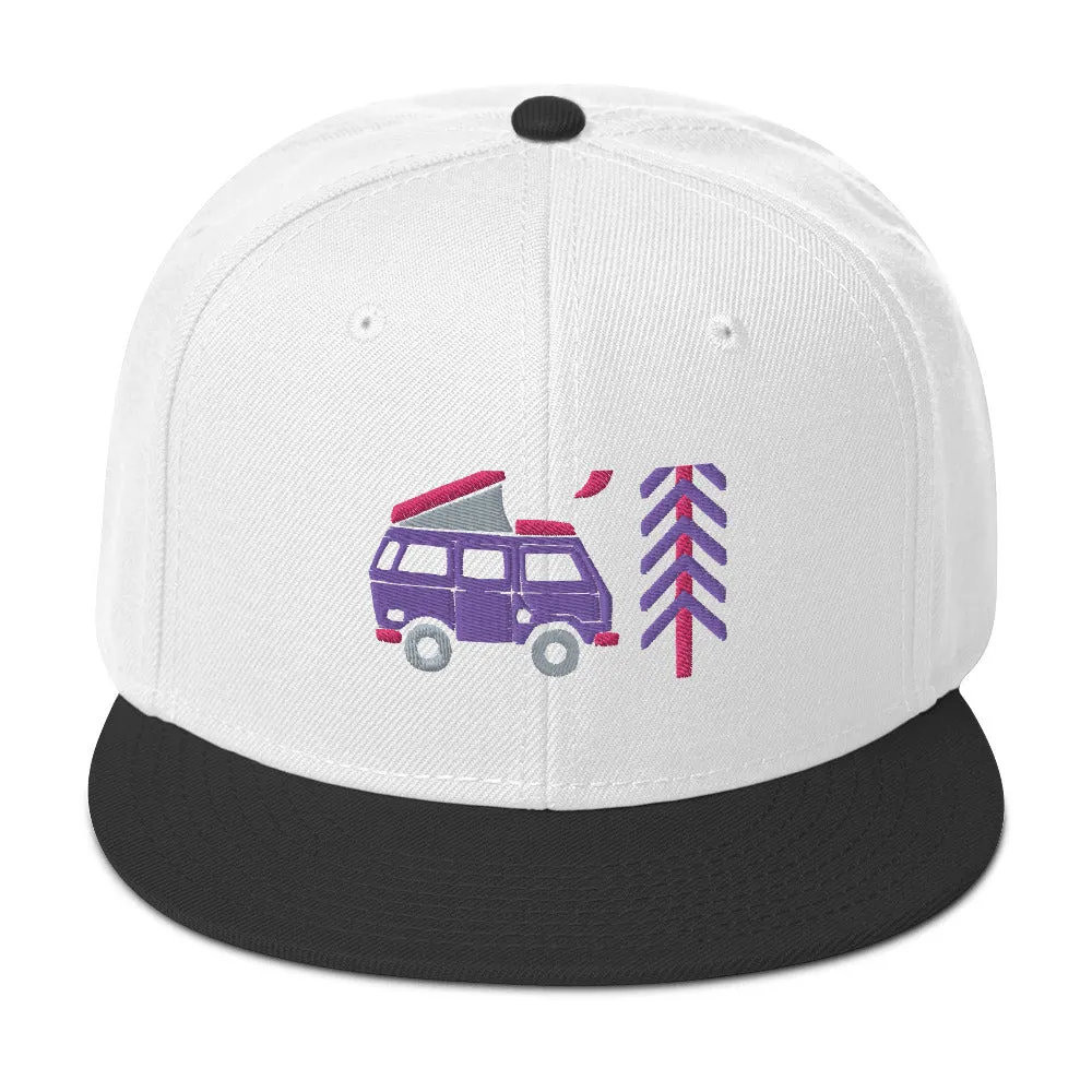 Go Outside Van & Moon Snapback Hat