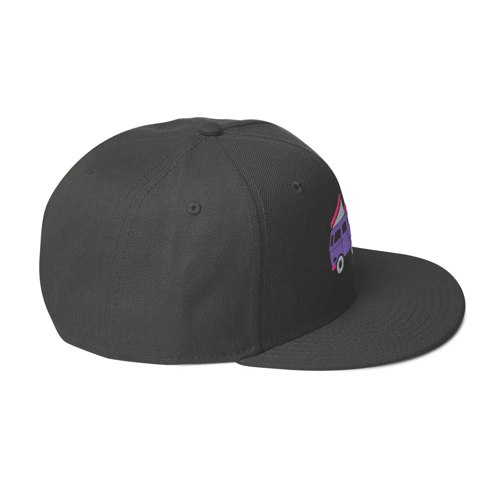 Go Outside Van & Moon Snapback Hat