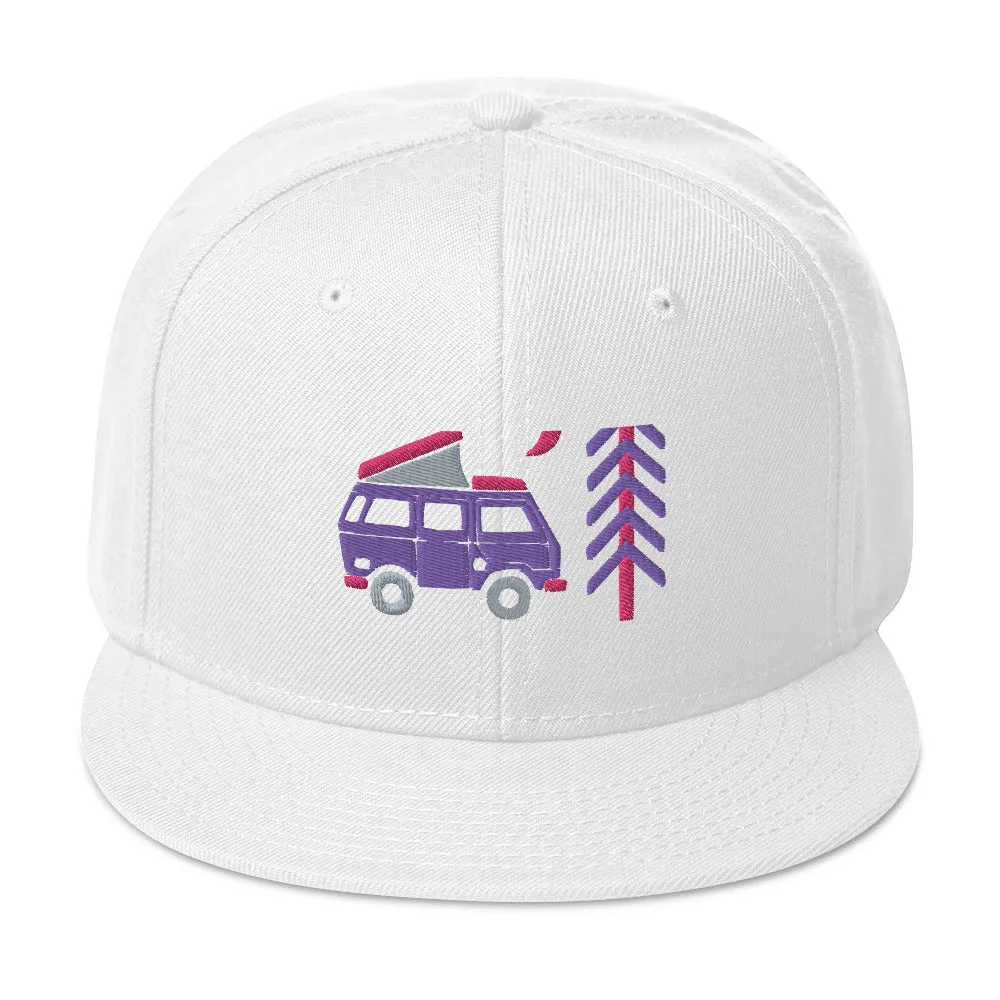 Go Outside Van & Moon Snapback Hat