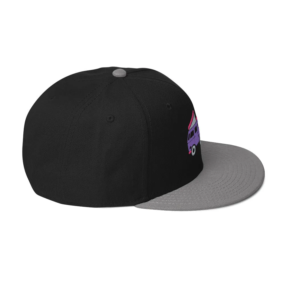 Go Outside Van & Moon Snapback Hat