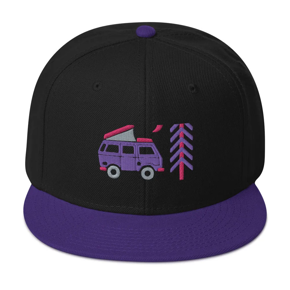 Go Outside Van & Moon Snapback Hat