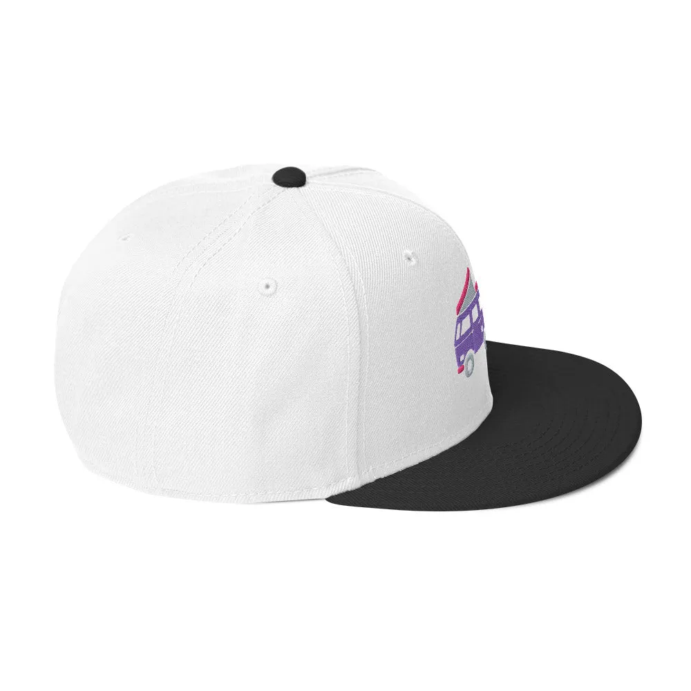 Go Outside Van & Moon Snapback Hat