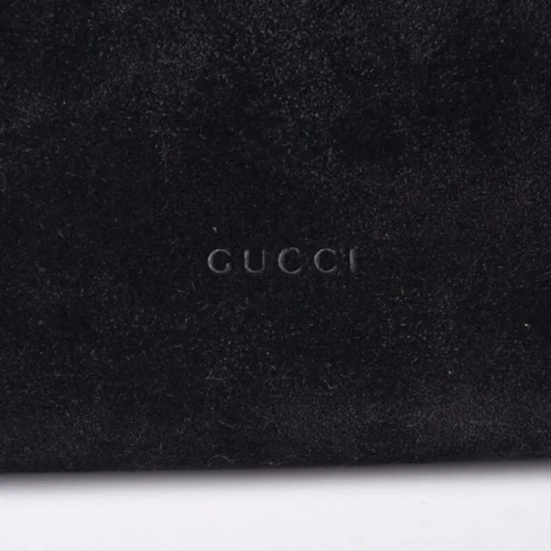 Gucci Chain Wallet Dionysus Mini Black Suede Leather Cross Body Bag