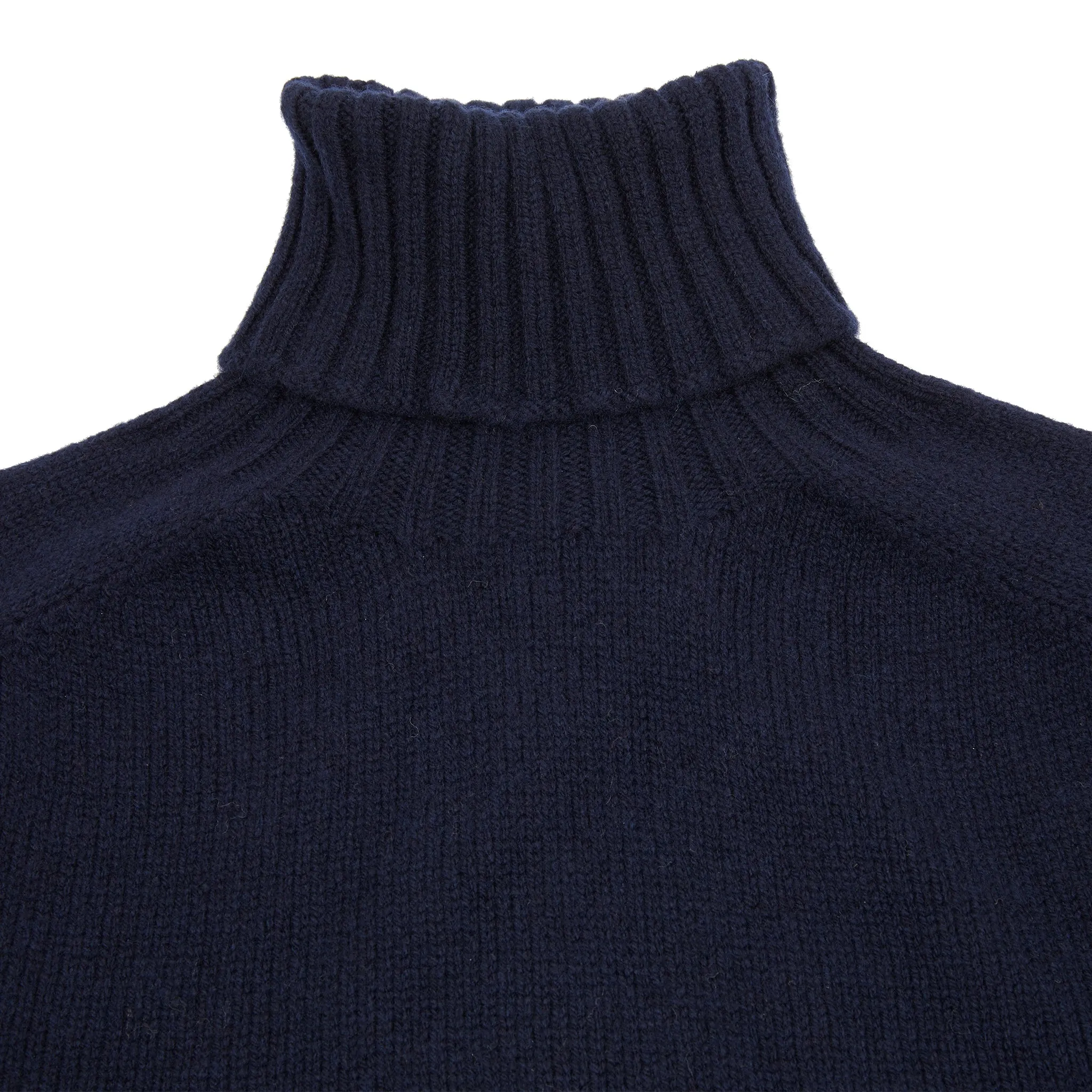 Harley Rollneck Lambswool Chunky Jumper in Nero Navy