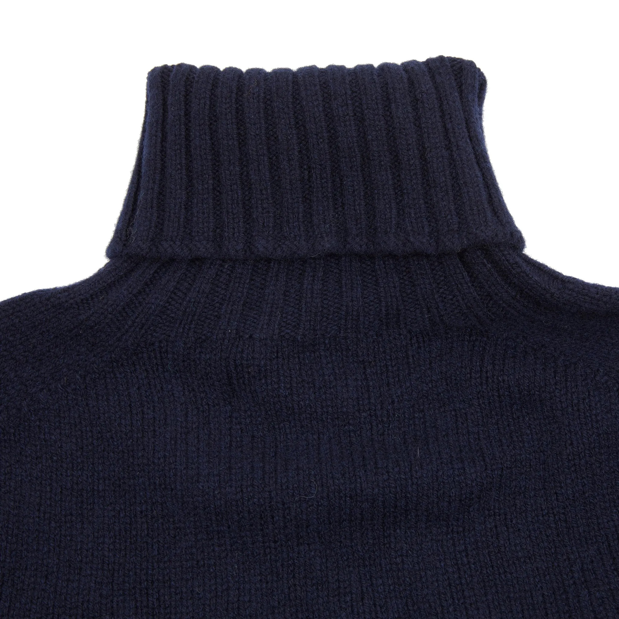 Harley Rollneck Lambswool Chunky Jumper in Nero Navy