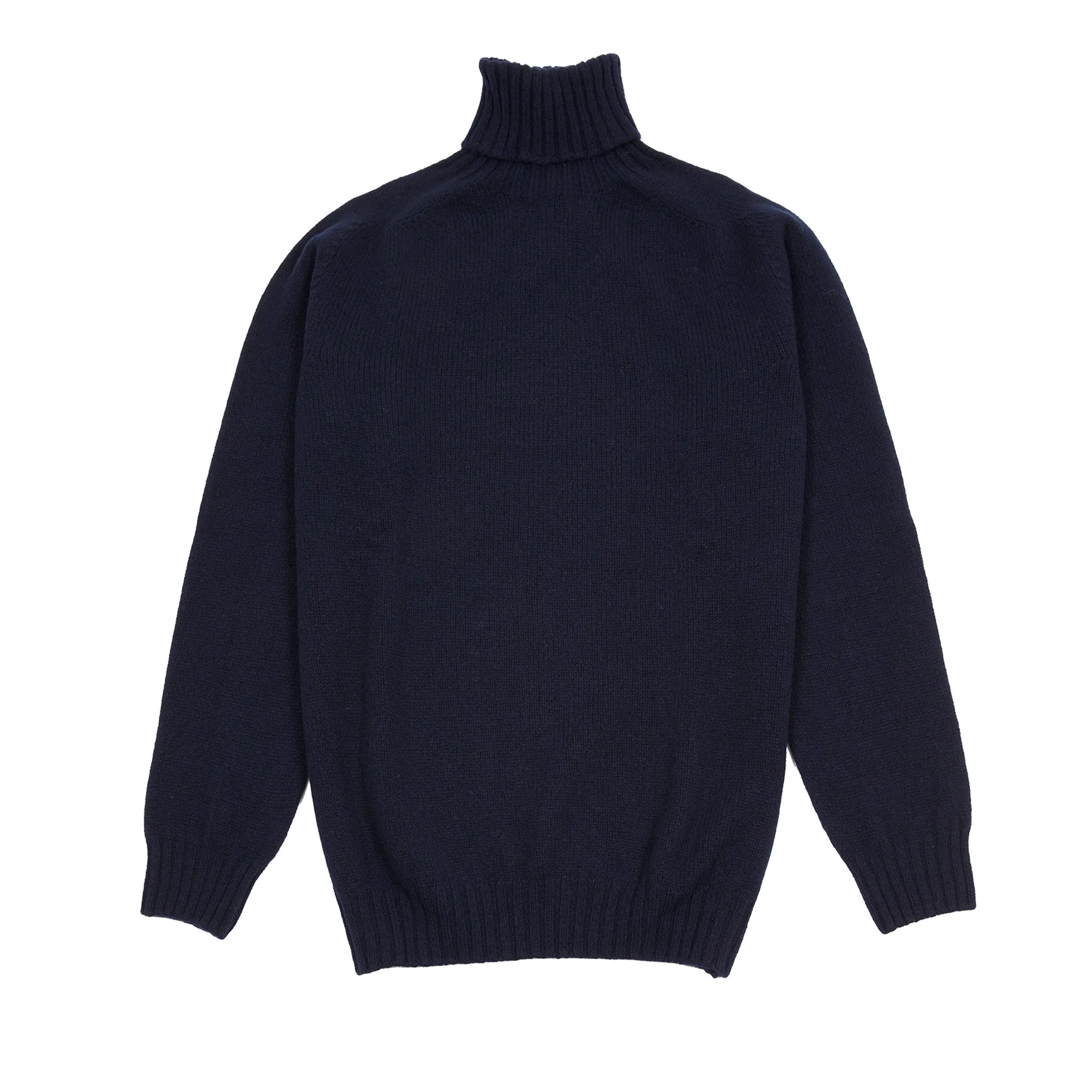 Harley Rollneck Lambswool Chunky Jumper in Nero Navy