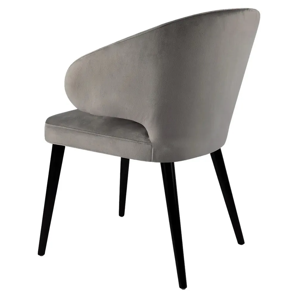 Harlow Dining Chair - Grey Velvet